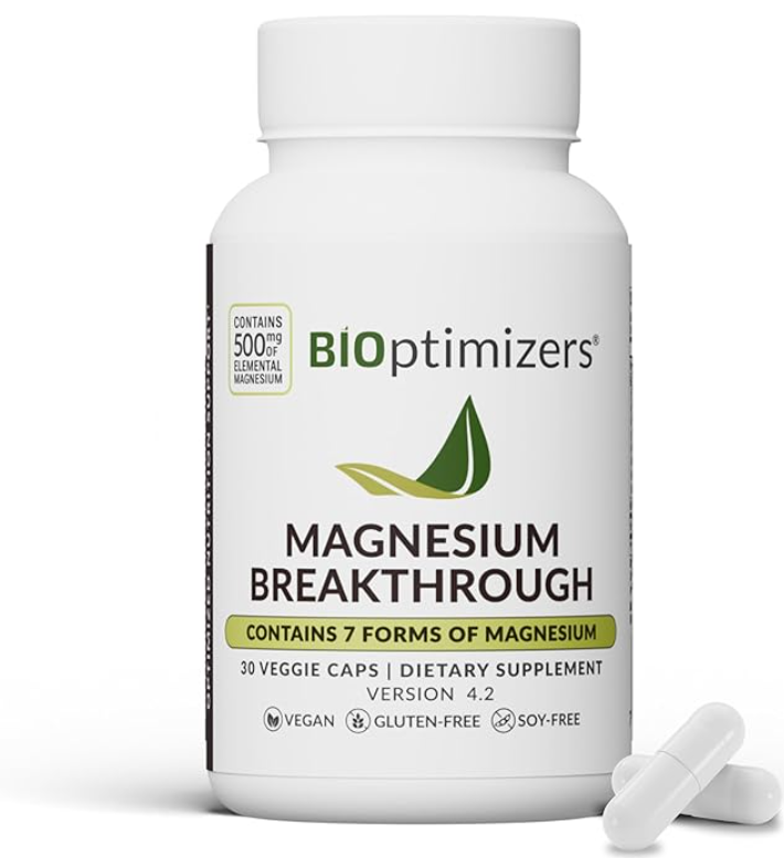 Bottle of Magnesium Supplement.