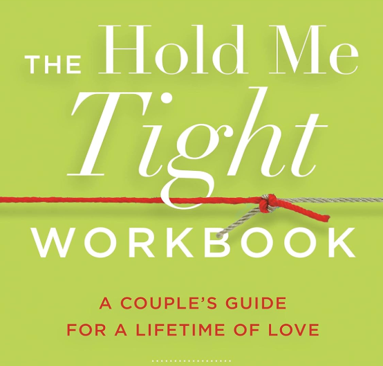 The Hold Me Tight Workbook for 7 conversations for a lifetime of love - This is a picture of relationship couples bright green workbook cover